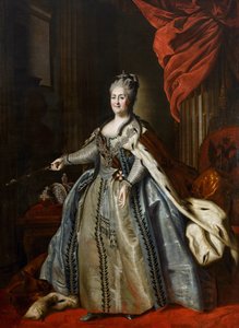 Portræt af kejserinde Catherine II (1729-1796) af Rokotov, Fjodor Stepanovich (1735-1808). Olie på lærred, anden halvdel af det 18. århundrede, State A. Radishchev Art Museum, Saratov af Fyodor Stepanovich Rotokov