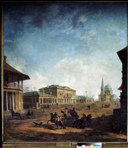 Vue de la ville de Nikolaev (Nikolayev) en Ukraine (Udsigt over byen Nikolayev). Peinture af Fjodor Yakovlevich Alexeev (1753-1824)