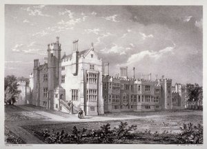 Udsigt over Lambeth Palace, London, c1830 af GF Bragg
