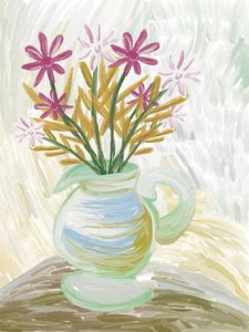 Livligt blomsterstilleben af GIovanna Gil Alves