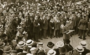 Kaisers proklamation af krig bliver læst op, Berlin, Tyskland, 4. august 1914 af GPA