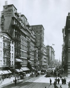 Broadway ser nordpå fra Bond Street, New York City af G.P. Hall und Sohn