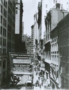 Taft og Sherman Banner på Maiden Lane, New York City, 1908 af G.P. Hall und Sohn