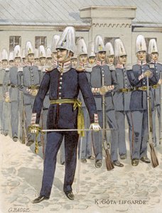Svensk Livgarde, Stockholm, Sverige, 1901 af G Bagge