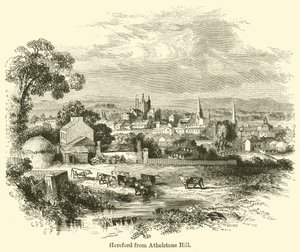 Hereford fra Athelstane Hill af G. F. Sargent