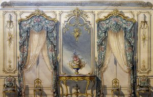 Design af rokoko stil indretning til stuen af G. Felix Lenoir