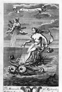 Venus Riding her Chariot Tegnet af delfiner, illustration fra bog 1, del 6, kapitel 11 af 