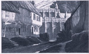 Et minde om Clavering Essex (farve litho) af G. L. Grigg