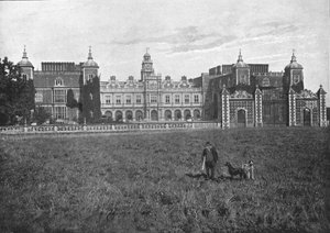 Hatfield House, sydfronten, c1900