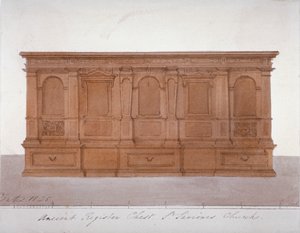 Gammel registerkiste fra Southwark Cathedral, London, 1825 af G Yates