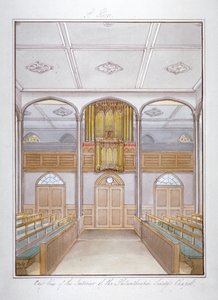 Kapellet i Philanthropic Society Institution på London Road, Southwark, London, 1825 af G Yates