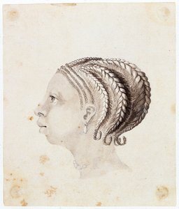 Hoved af en vestafrikansk kvinde, ca. 1775 (akvarel)
