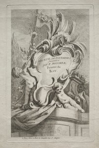 Springvandsbog: nr. 1, titelblad, ca. 1736. af Gabriel Huquier