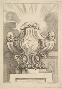 Design til en urne, 1725-72. af Gabriel Huquier
