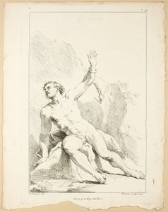 Figur, fra First Book of Academie Figurer indgraveret til dels af professorerne fra Royal Academy af Gabriel Huquier
