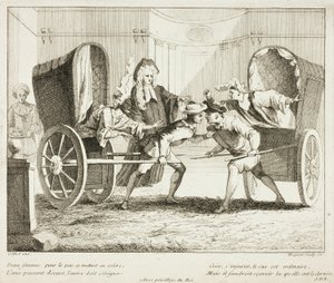 Tallerken fra Livre de Scènes Comiques af Gabriel Huquier