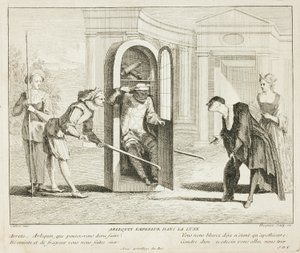 Tallerken fra Livre de Scènes Comiques af Gabriel Huquier