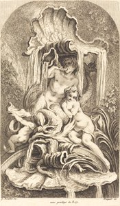 Triton og nymfe af Gabriel Huquier after François Boucher