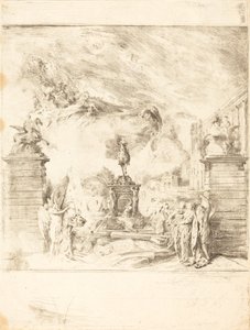 Allegori om opførelsen af ​​statuen af ​​Ludvig XV (Allegori om oprettelsen af ​​en af Gabriel Jacques de Saint Aubin