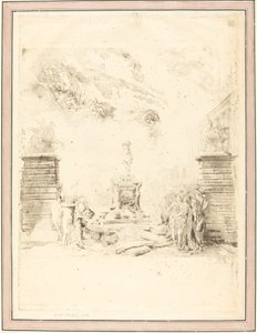 Allegori om opførelsen af ​​statuen af ​​Ludvig XV (Allegori om oprettelsen af ​​en af Gabriel Jacques de Saint Aubin