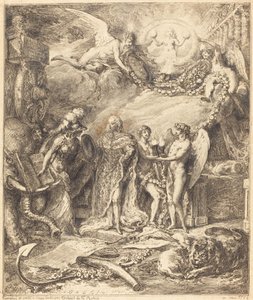 Allegori om ægteskabet af greven af ​​Provence af Gabriel Jacques de Saint Aubin