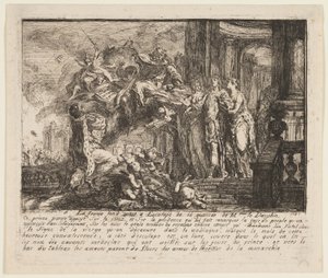Allegori om Dauphinens rekonvalescens af Gabriel Jacques de Saint Aubin