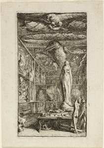 Frontispice til Almanach Historico-Physique af Gabriel Jacques de Saint Aubin