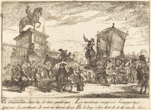 Charlatanen (Le charlatan) af Gabriel Jacques de Saint Aubin