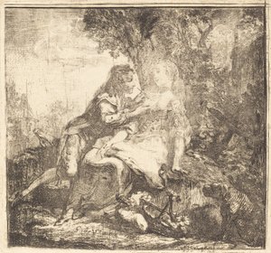 De to elskende af Gabriel Jacques de Saint Aubin