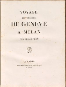 Naturskøn rejse fra Genève til Milano via Simplon af Gabriel Ludwig Lory, Mathias Gabriel Lory