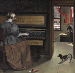 Cembalodame, ca. 1665 (olie på lærred)
