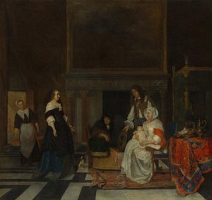 Besøget i børnehaven af Gabriel Metsu