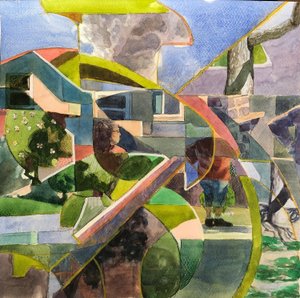 Abstract Neighborhood, 2021 (akvarel på papir)