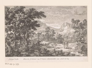 Kristus og Emmaus Landskaber med bibelske scener (serietitel) af Gabriel Perelle