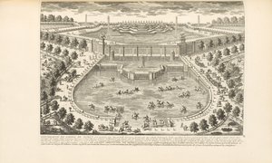 The Extremity of the Garden of Marly, from "Les Delices de Versailles et des Maisons Royales" by Charles-Antoine Jombert, 1766dani af Gabriel Perelle