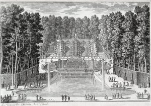 De nye vandfald ved St Clouds haver (ved Ours) - af Perelle, slutningen af det 17. århundrede af Gabriel Perelle