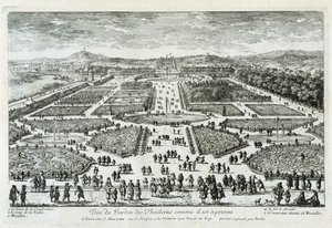 Udsigt over Tuilerierne, som den er nu - grav. af Perelle, slutningen af 1600-tallet af Gabriel Perelle