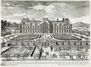 Udsigt over slottet Meudon - af Perelle, slutningen af det 17. århundrede af Gabriel Perelle