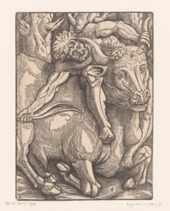 Hercules kæmper med Achelous Labours of Hercules (serietitel) af Gabriel Salmon
