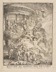Allegori over ægteskaber indstiftet af byen Paris ved fødslen af ​​hertugen af ​​Bourgogne, 1752.