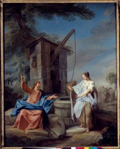Kristus og den samaritanske maleri af Gabriel de Saint Aubin (1724-1780) 1752 søn. 1,35x1,06 m Rouen, Musee des Beaux Arts