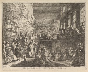 Udsigt over Salon du Louvre i år 1753, 1753.
