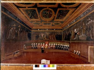 De Tis råd ved Dogespaladset i det 18. århundrede - Sala Del Consilgio di Dieci 1725 - De Tis Råds værelse, Doges 