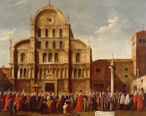 Italien, Veneto, Venedig, Doge af Venedig ved San Zaccaria-kirken af Gabriele Bella