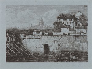 Ruinerne af Hôtel de Brentonvilliers, på spidsen af ​​Île Saint-Louis