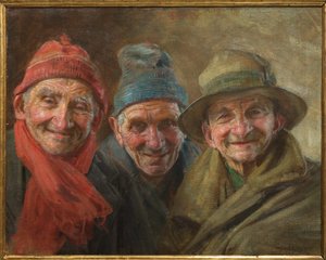Tre venner 1917 (olie på lærred)