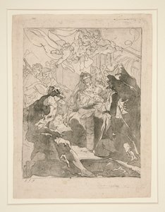 Tilbedelse af hyrderne af Gaetano Gandolfi