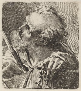 Buste af en helgen af Gaetano Gandolfi