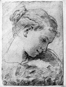 Studie af et pigehoved, 1700-tallet 1933. af Gaetano Gandolfi