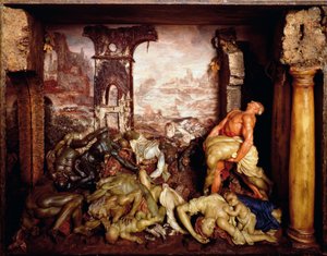 Italien, Firenze, Pesten, voksskulptur